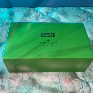7.5 Kate Spade White glitter Keds- Never warn brand new